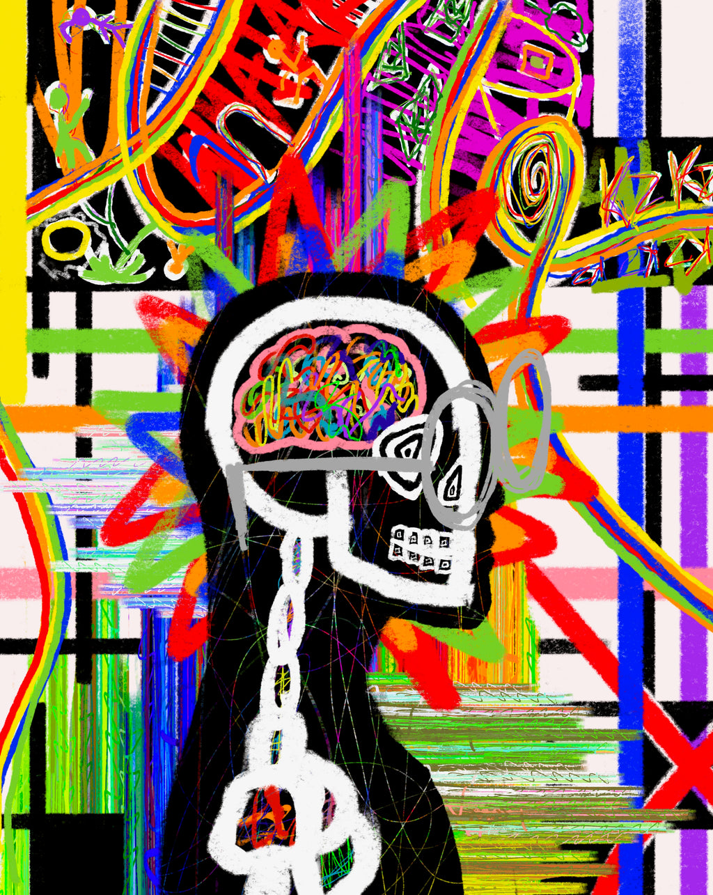 KZ "Color Spill" Framed Print