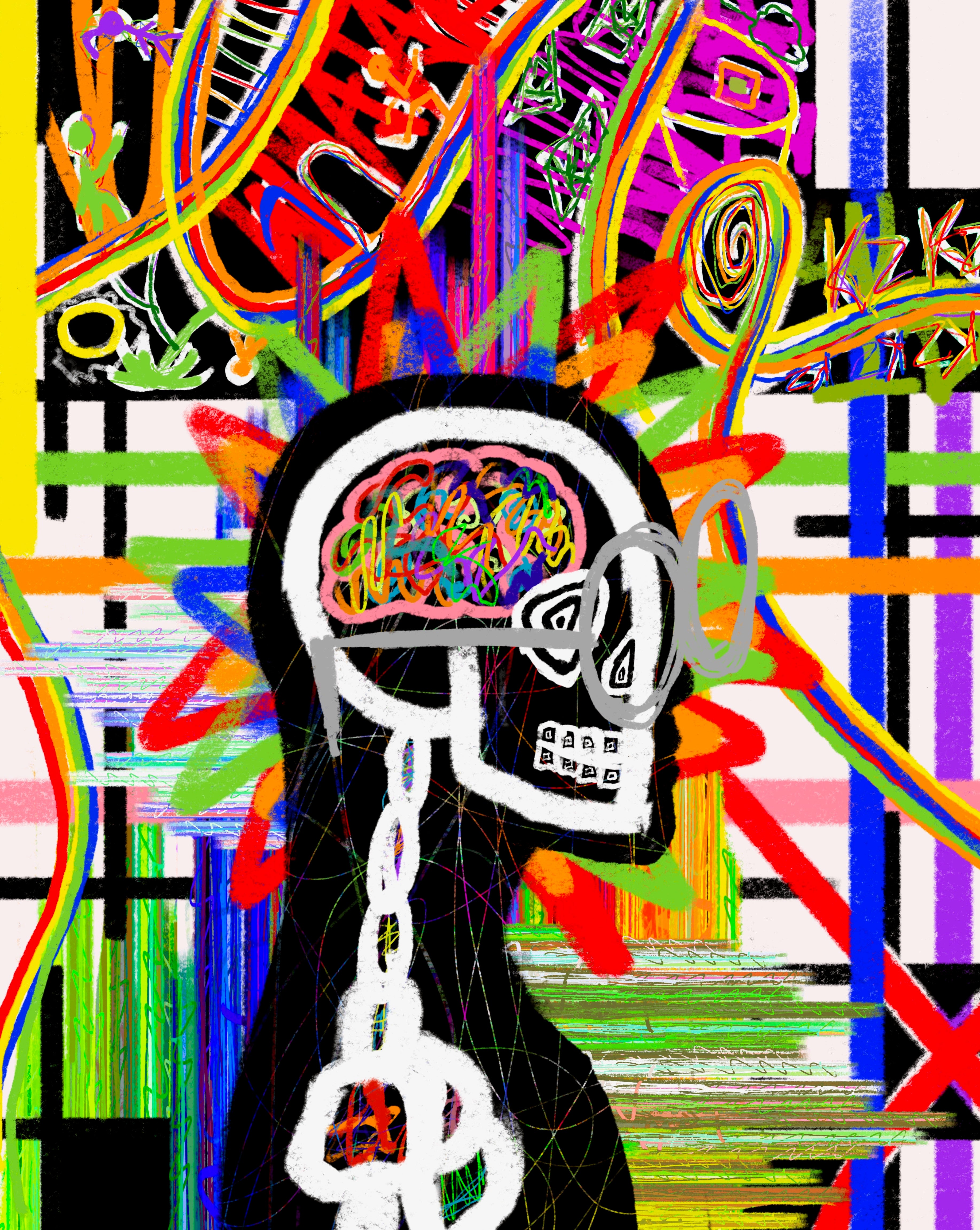 KZ "Color Spill" Framed Print